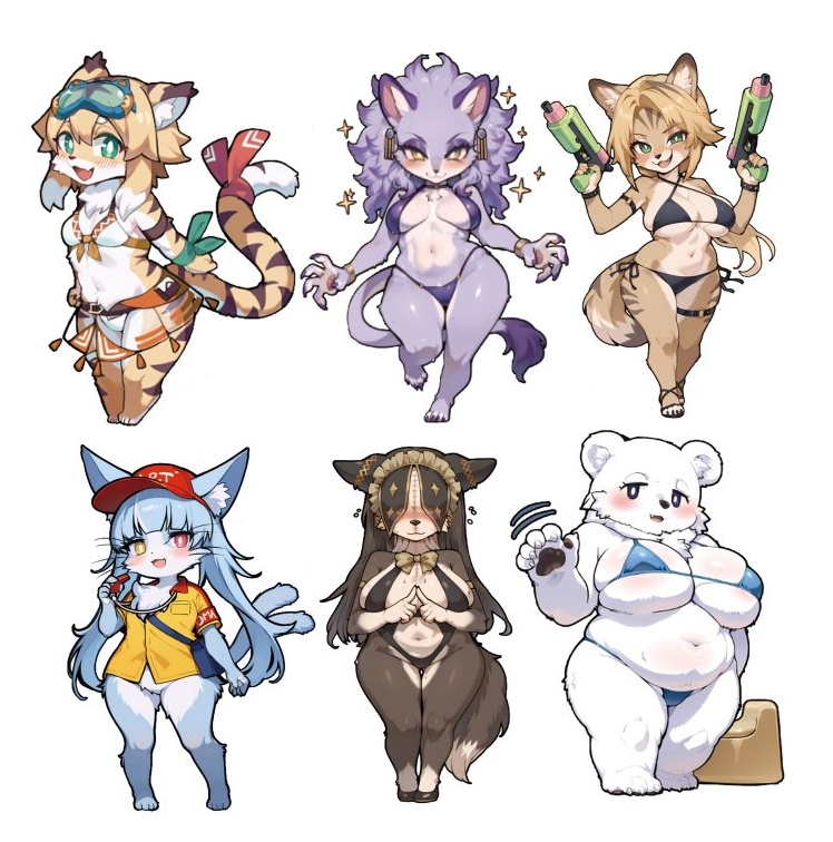 自分で作っただいだいメスケモビキニアクキー_B
