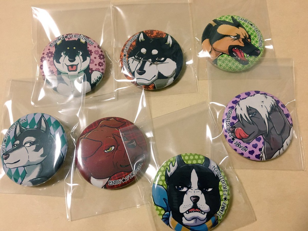 ぴく銀伝キャラクター缶バッジ