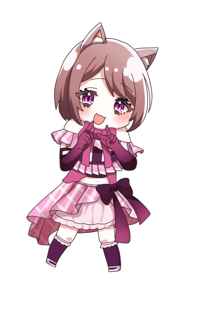 あいぶいオーロラアクリルキーホルダー「ねこち」