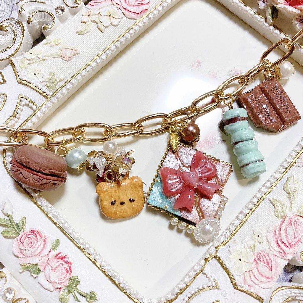 chocomint * マカロンのバッグチャーム