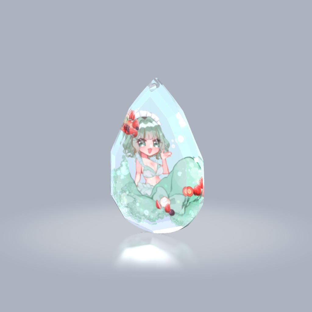 【受注生産】宝石カット風アクリルキーホルダー【26日18:00まで期間延長中】