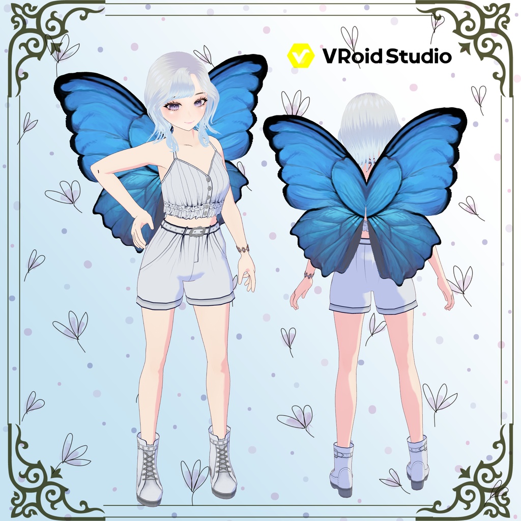 Blue Butterfly wings