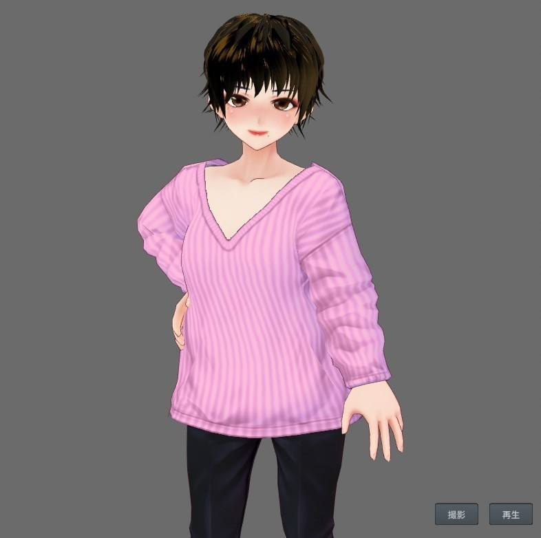 【Vroid】レースアップセーター(全30色/無料版あり)