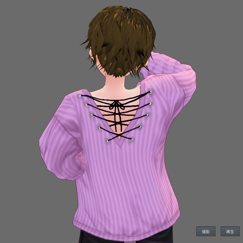 【Vroid】レースアップセーター(全30色/無料版あり)