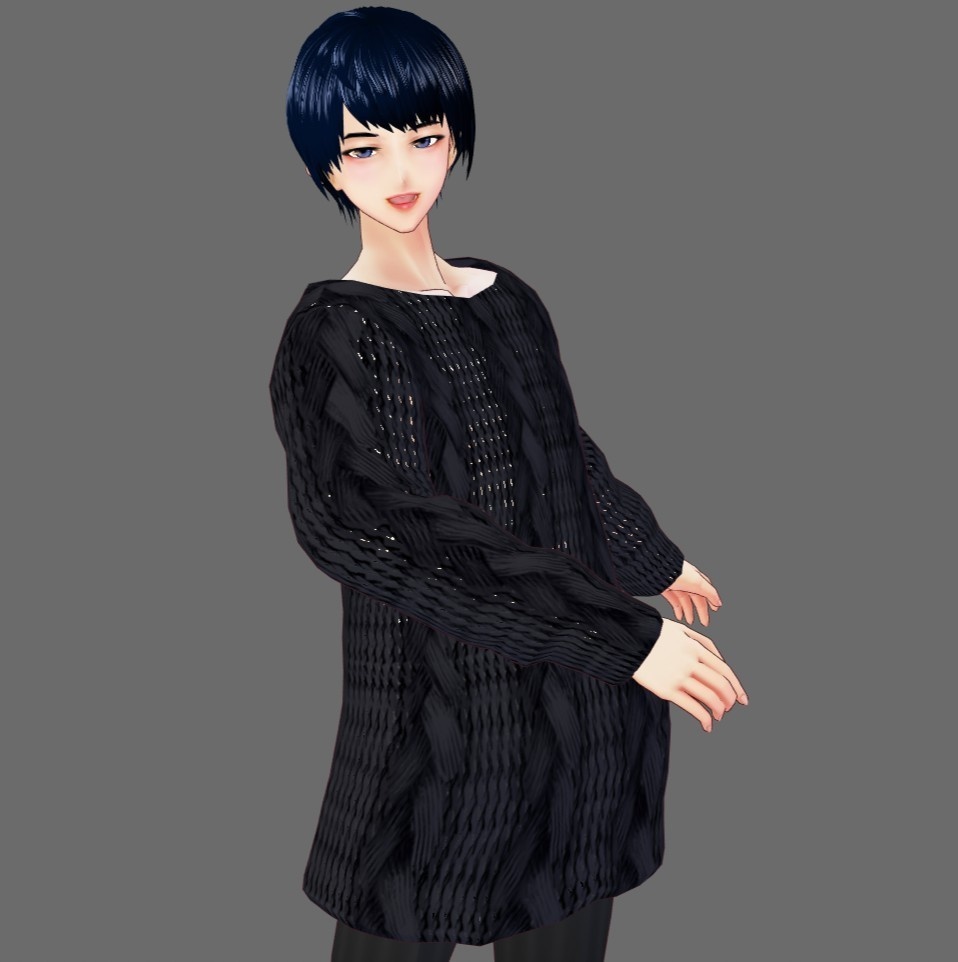 【Vroid】ケーブルニット(全30色60着/無料版あり)