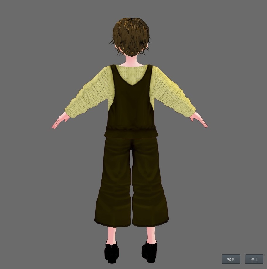 【Vroid】サロペット風セットアップ(全6色/無料版あり)