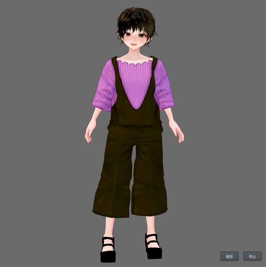 【Vroid】サロペット風セットアップ(全6色/無料版あり)