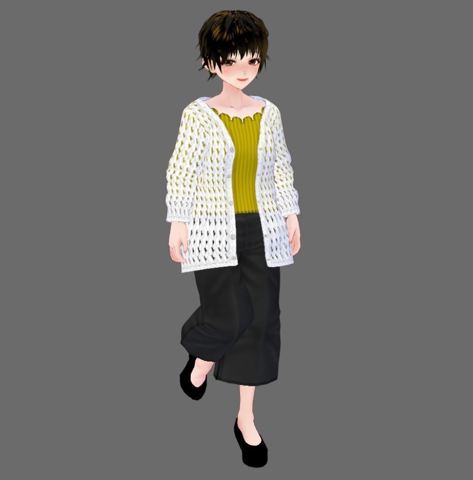 【Vroid】ざっくりカーディガン(無料版4色/有料版10色)