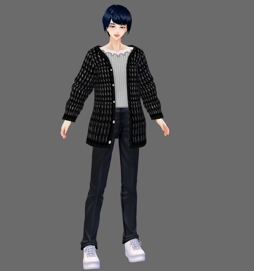 【Vroid】ざっくりカーディガン(無料版4色/有料版10色)