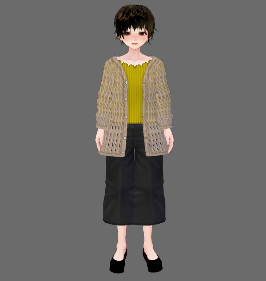 【Vroid】ざっくりカーディガン(無料版4色/有料版10色)