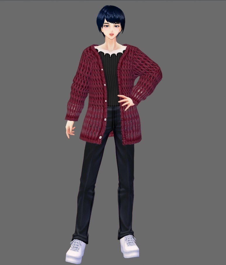 【Vroid】ざっくりカーディガン(無料版4色/有料版10色)