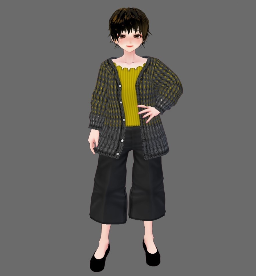 【Vroid】ざっくりカーディガン(無料版4色/有料版10色)