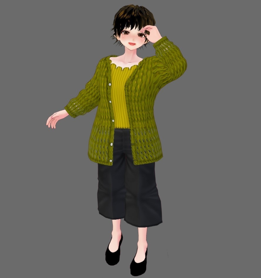 【Vroid】ざっくりカーディガン(無料版4色/有料版10色)