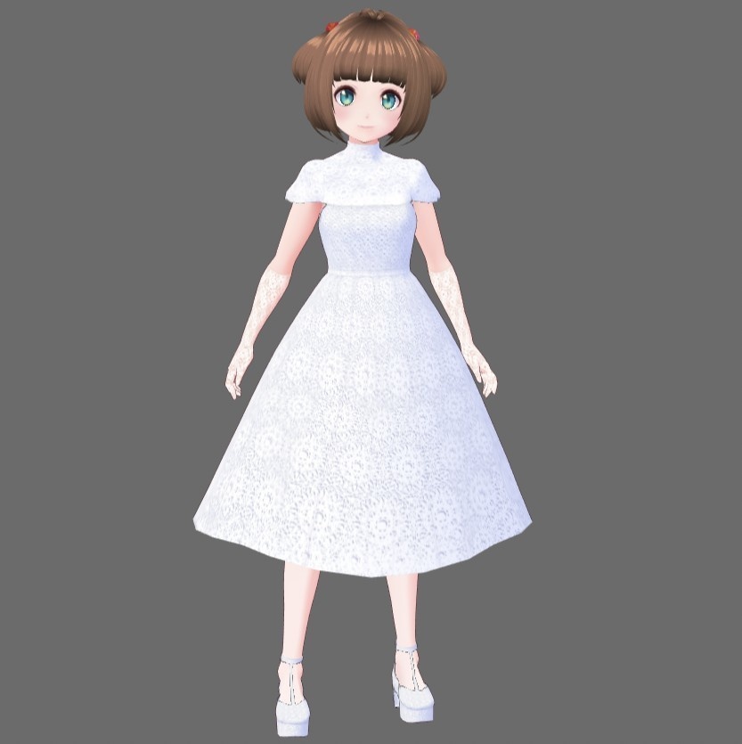 【Vroid】ウエディングドレスセット(無料版あり/男女兼用)