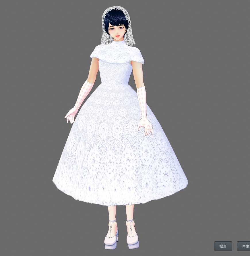 【Vroid】ウエディングドレスセット(無料版あり/男女兼用)