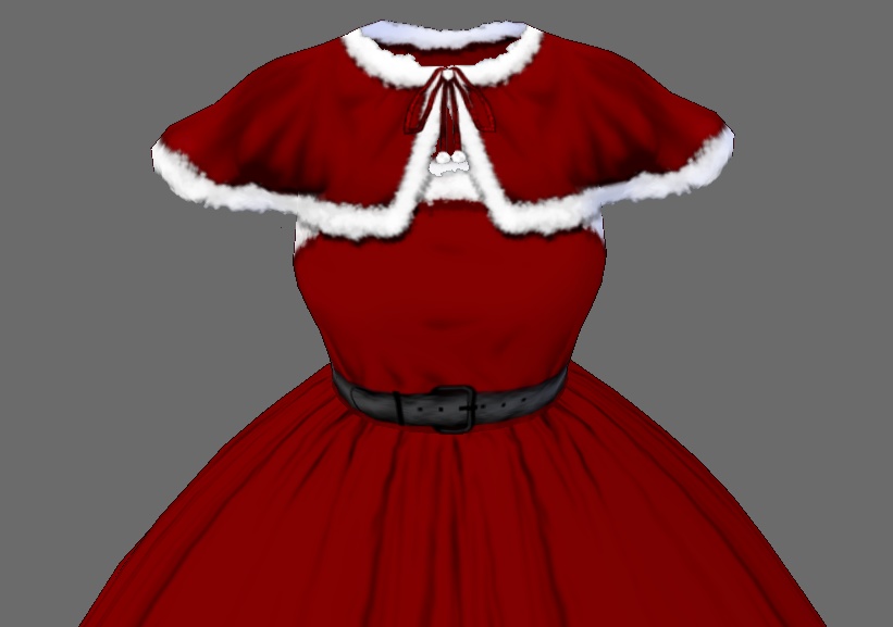 【Vroid】サンタクロースドレスセット(男女兼用)