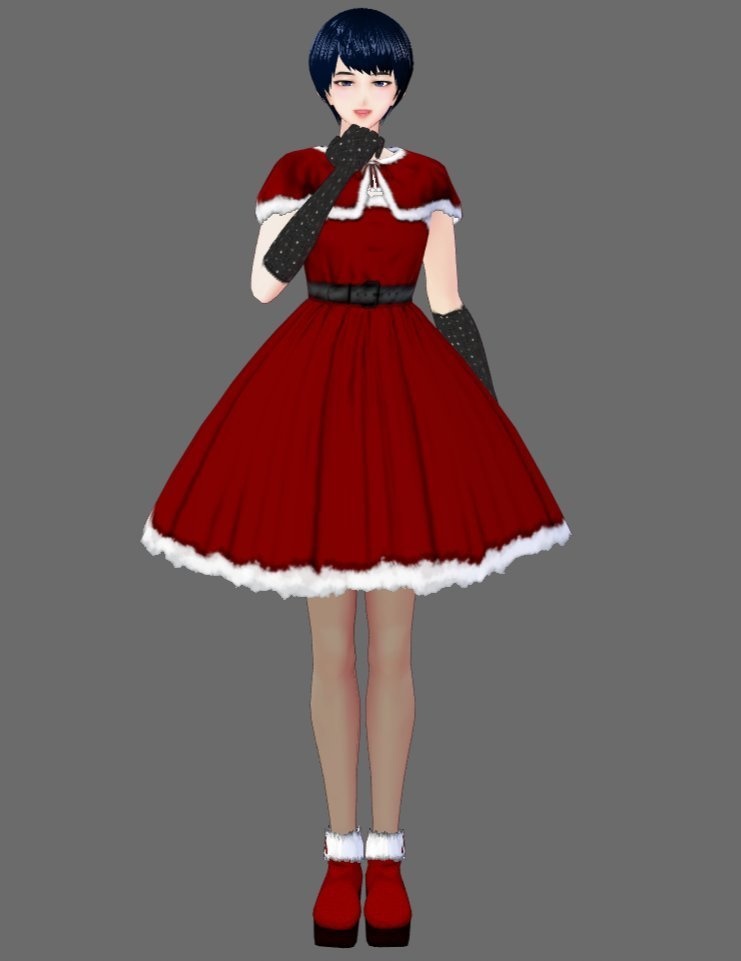 【Vroid】サンタクロースドレスセット(男女兼用)