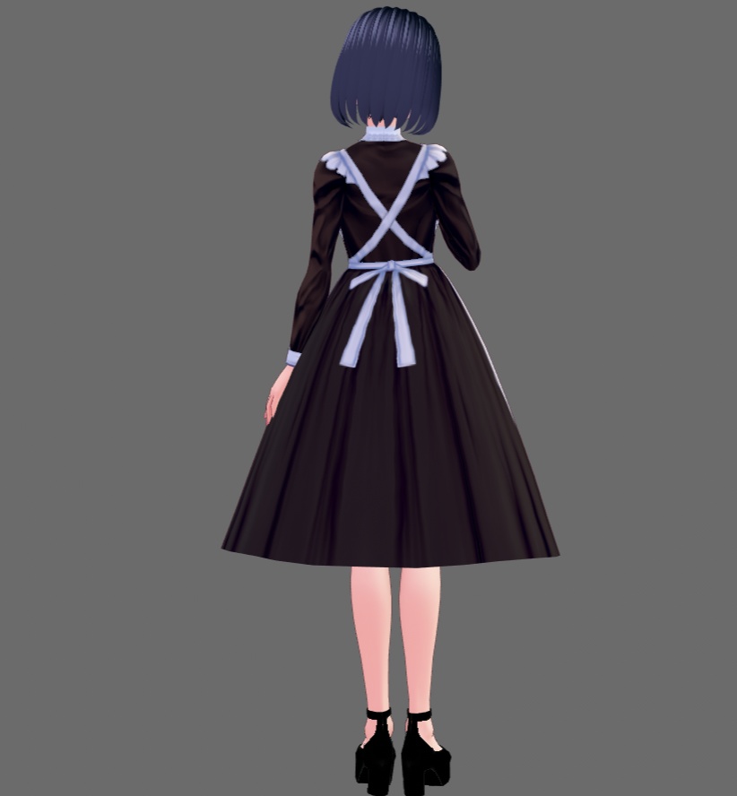 【Vroid】シンプルなメイド服(男女兼用)