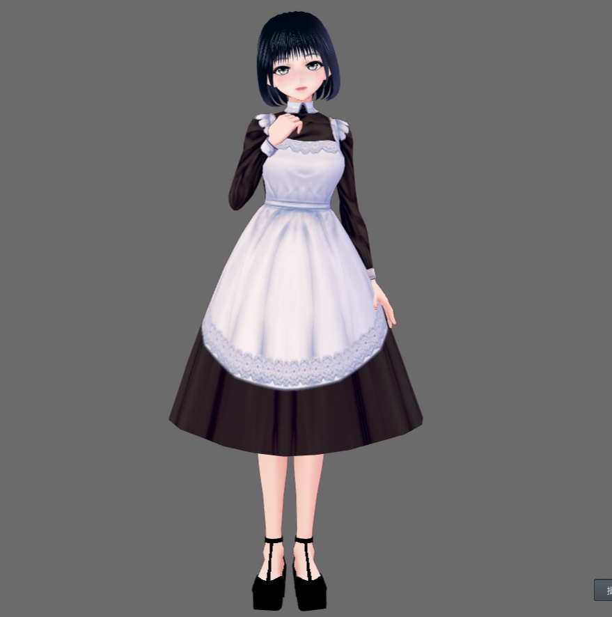 【Vroid】シンプルなメイド服(男女兼用)