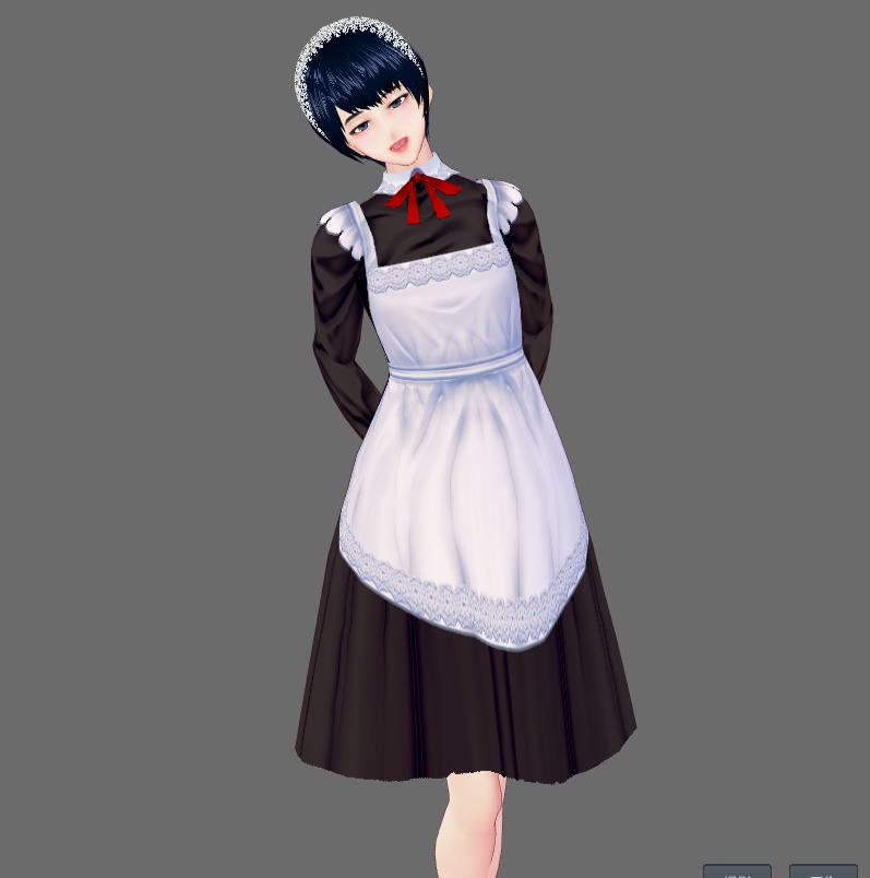 【Vroid】シンプルなメイド服(男女兼用)
