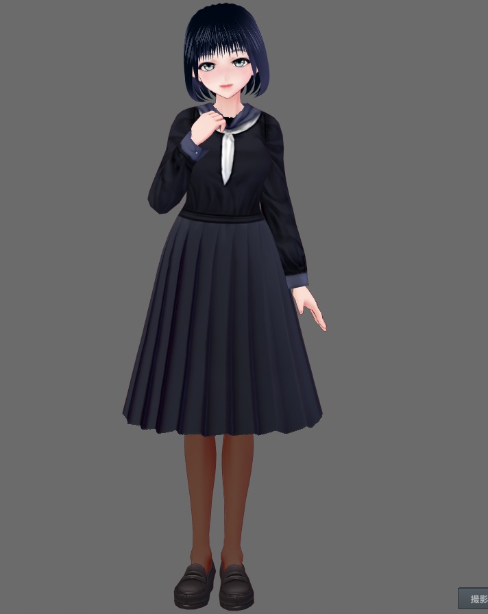 【Vroid】お嬢様学校風セーラー服(男女兼用)