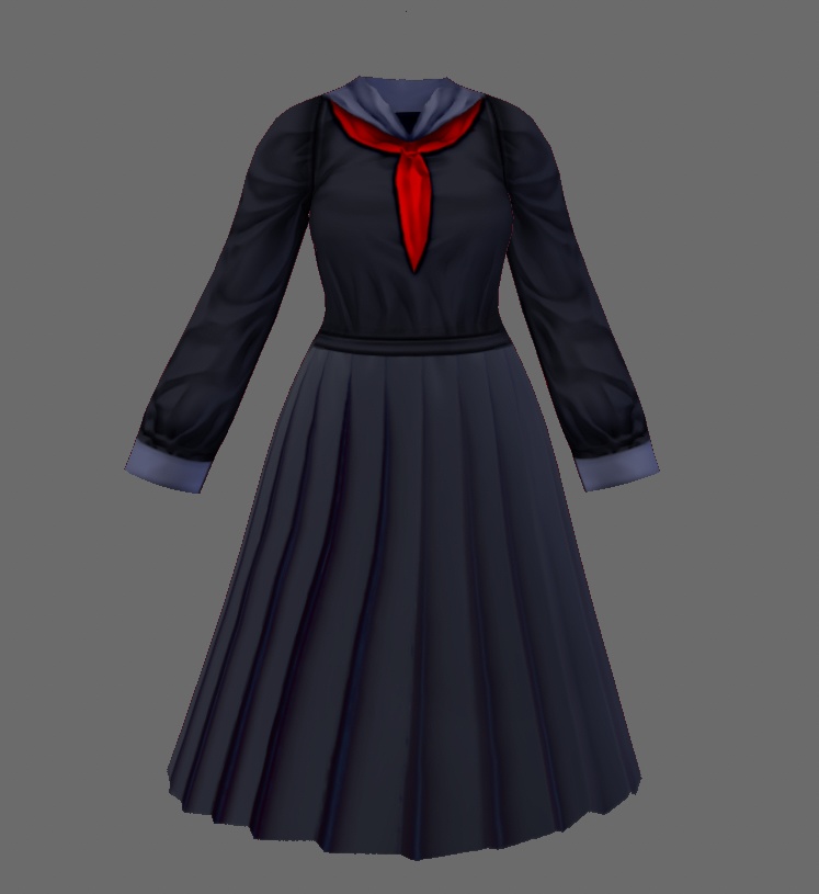 【Vroid】お嬢様学校風セーラー服(男女兼用)
