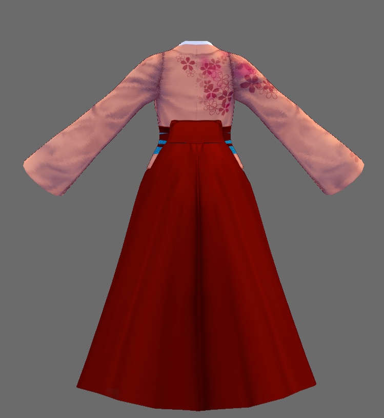 【Vroid】着物風&袴セット(男女兼用)