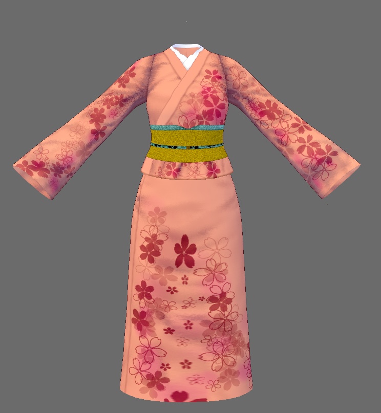 【Vroid】着物風&袴セット(男女兼用)