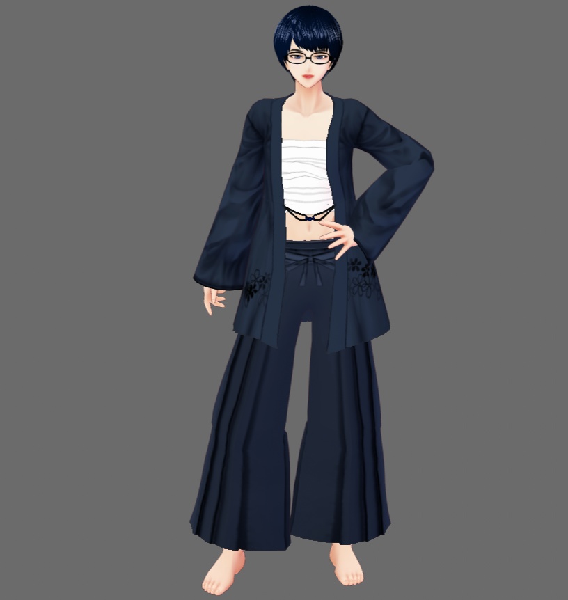 【Vroid】羽織&男袴セット(男女兼用)