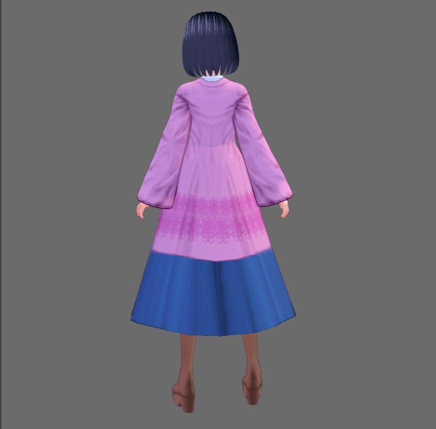 【Vroid】羽織&男袴セット(男女兼用)