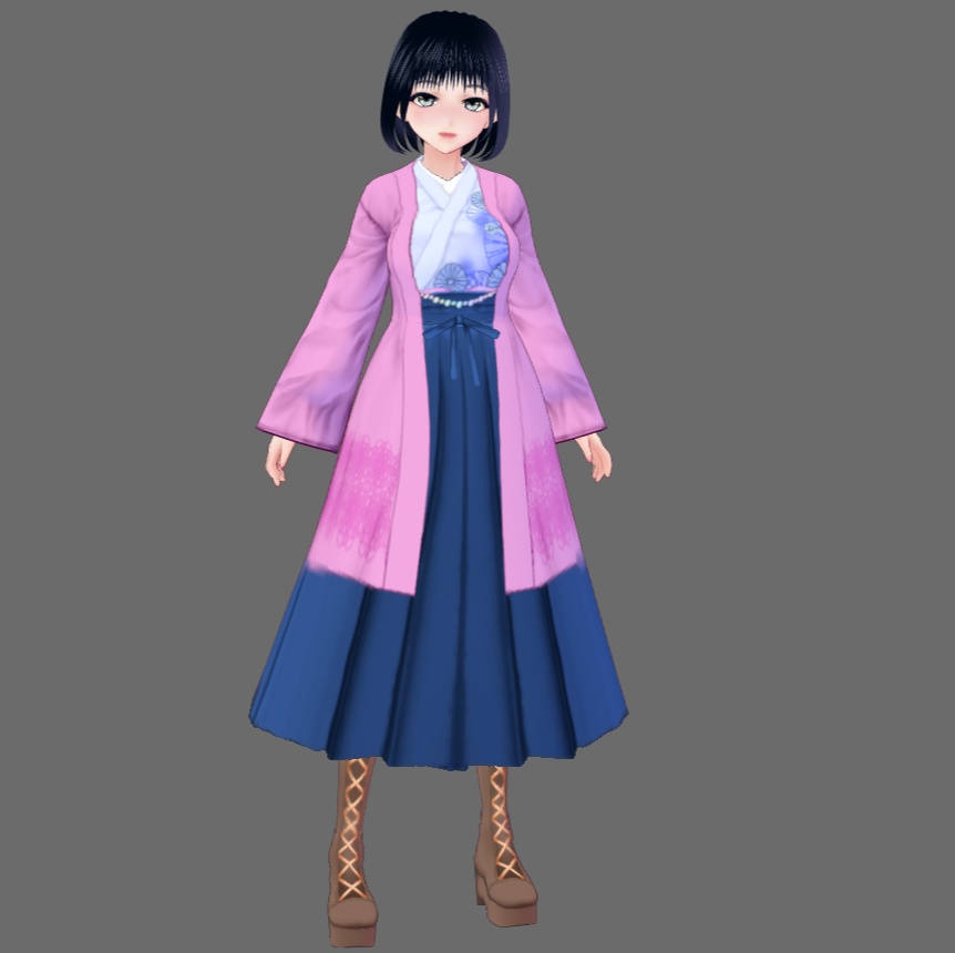 【Vroid】羽織&男袴セット(男女兼用)