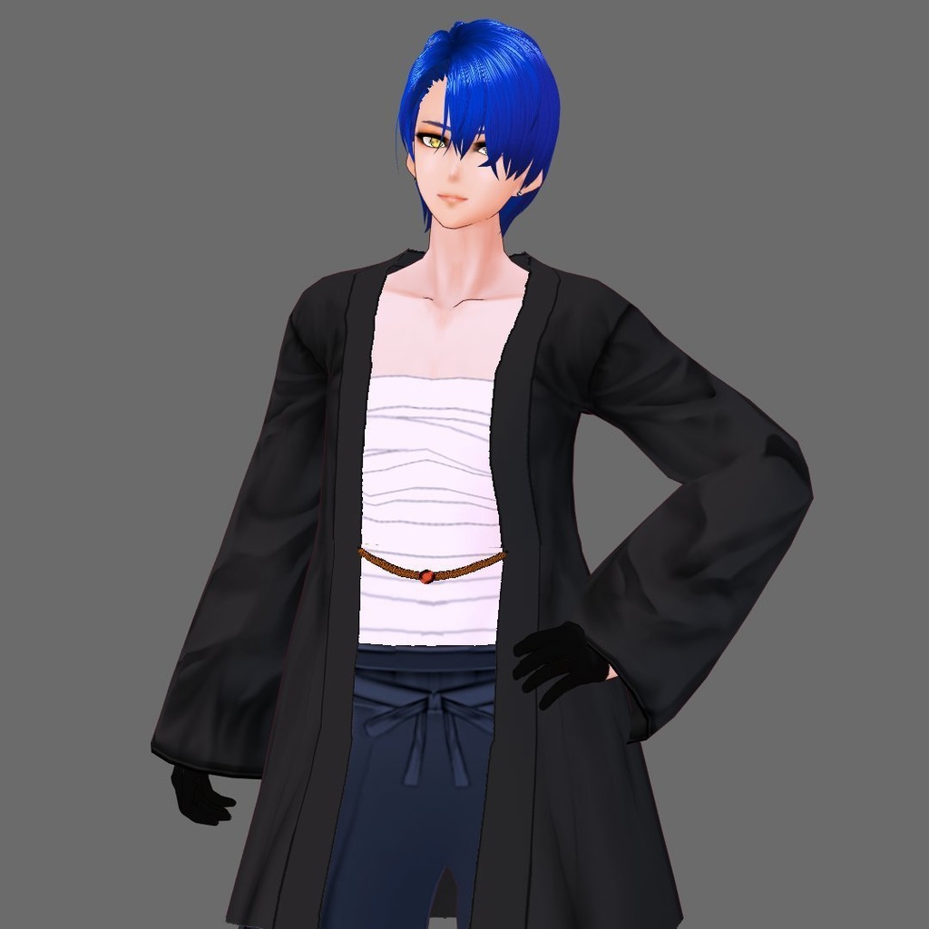 【Vroid】羽織&男袴セット(男女兼用)