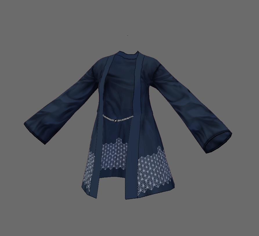 【Vroid】羽織&男袴セット(男女兼用)