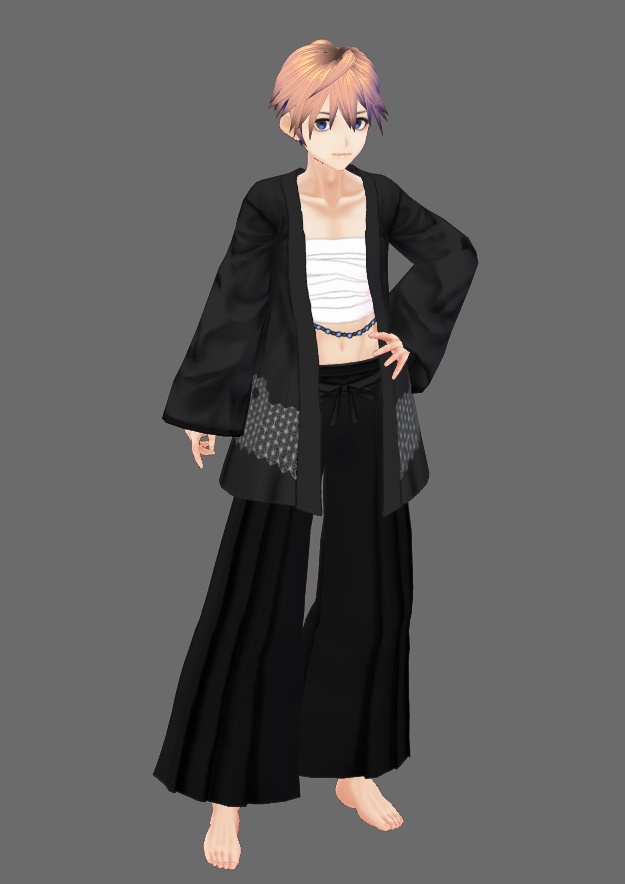 【Vroid】羽織&男袴セット(男女兼用)