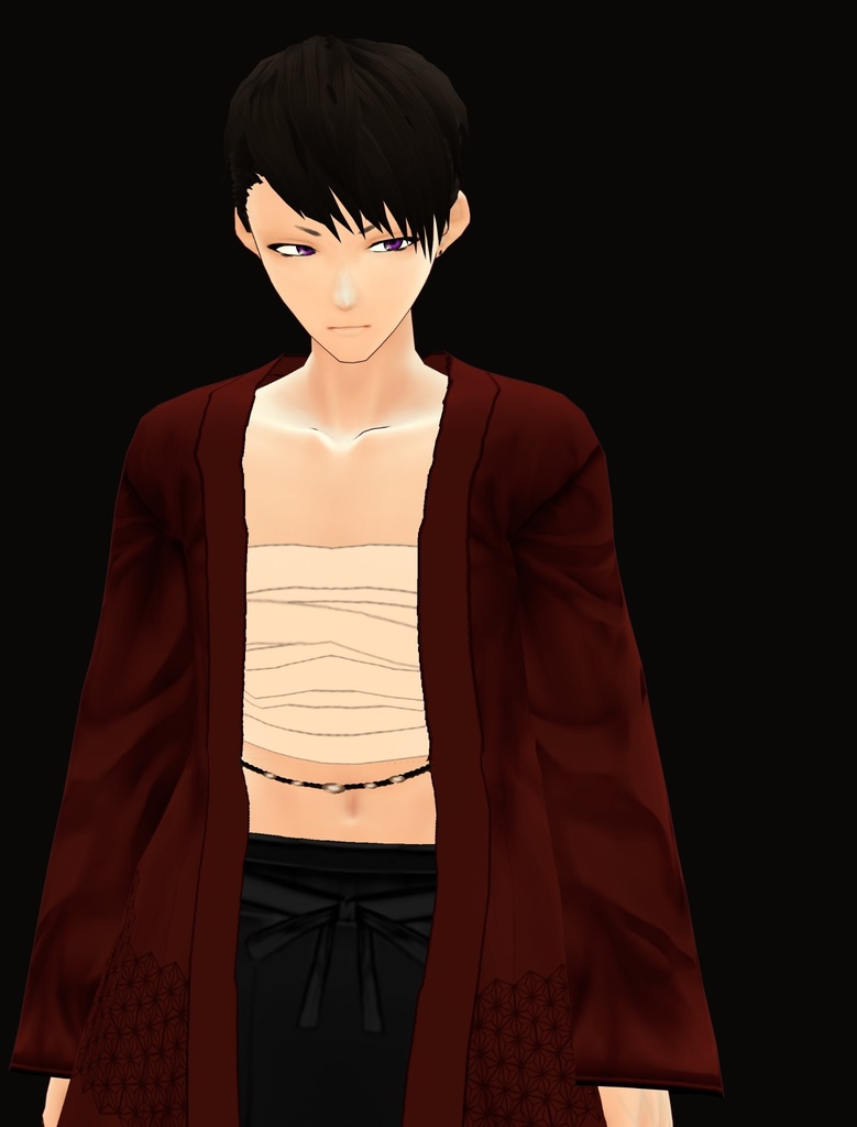 【Vroid】羽織&男袴セット(男女兼用)