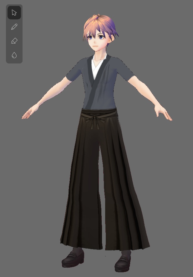 【Vroid】羽織&男袴セット(男女兼用)