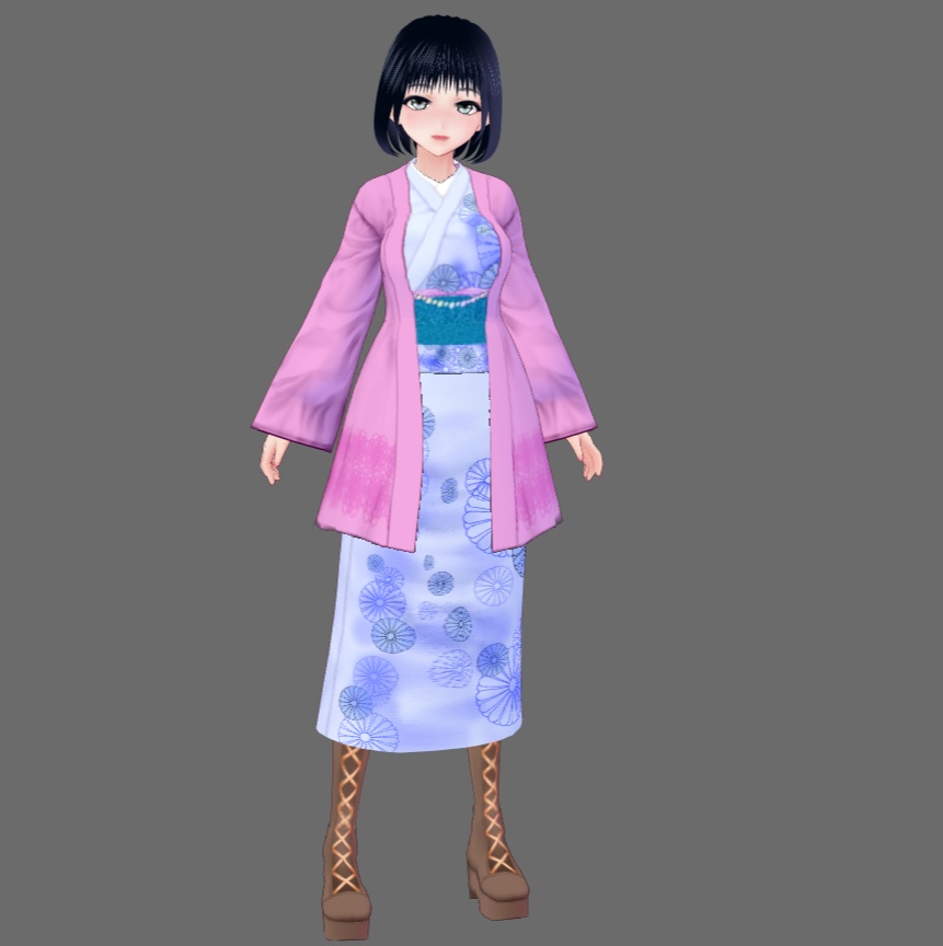 【Vroid】羽織&男袴セット(男女兼用)