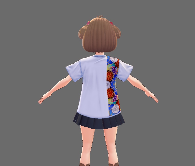 【Vroid】和柄Tシャツ(9種類18着/無料版あり)