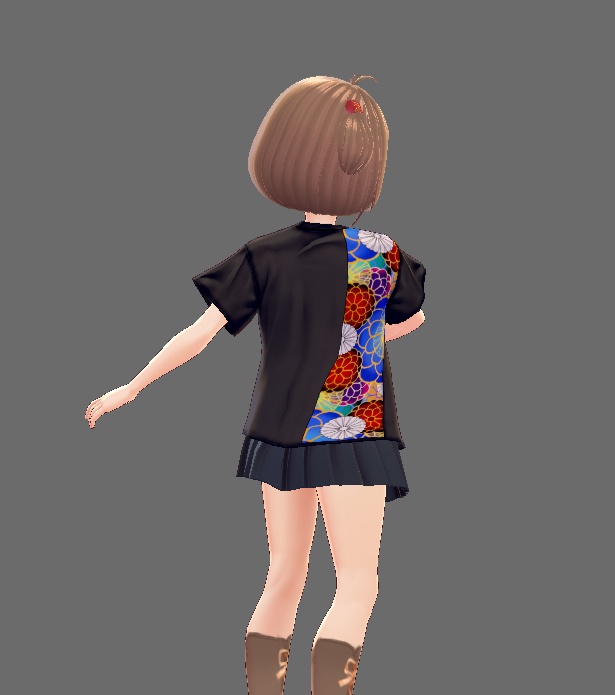 【Vroid】和柄Tシャツ(9種類18着/無料版あり)