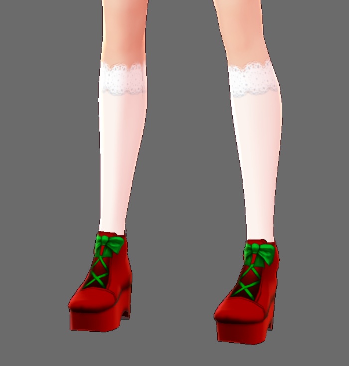 【Vroid】クリスマス風サンタメイド服(男女兼用)