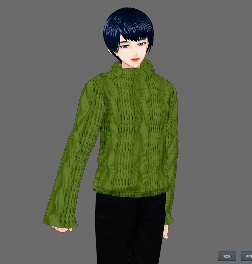 【Vroid】タートルネックセーター(男女兼用/全20色)