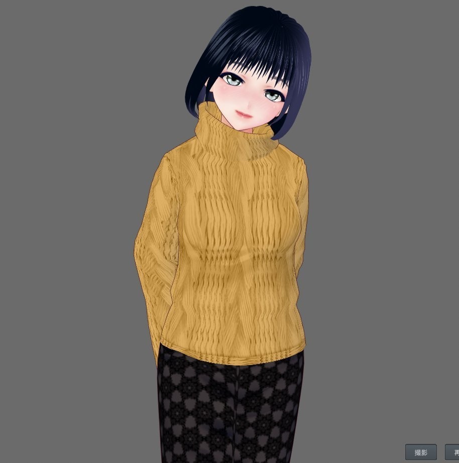 【Vroid】タートルネックセーター(男女兼用/全20色)