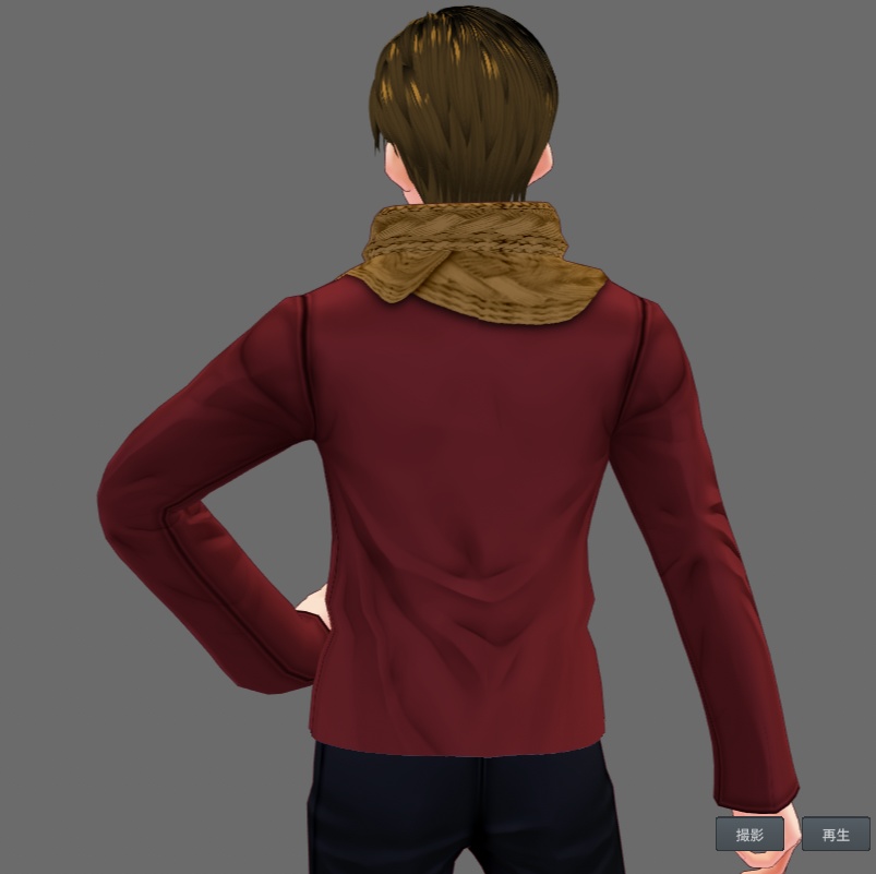 【Vroid】マフラー(無地・チェック・フリンジ付/男女兼用/全48パターン)