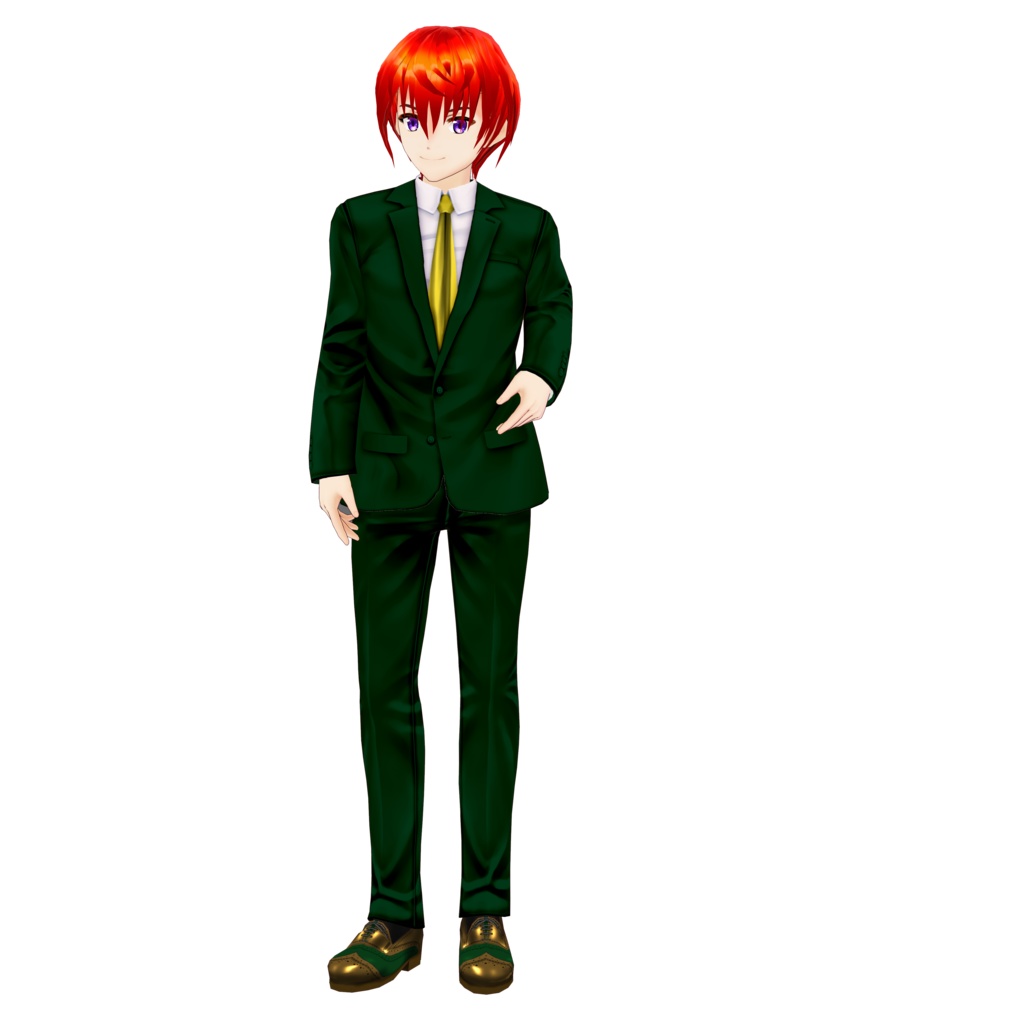 【Vroid】パンツスーツ(男女兼用/全12色+ネクタイ・シャツ付)