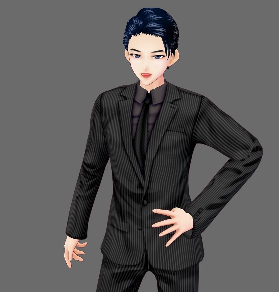 【Vroid】パンツスーツ(男女兼用/全12色+ネクタイ・シャツ付)