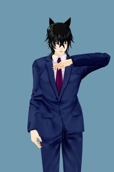 【Vroid】パンツスーツ(男女兼用/全12色+ネクタイ・シャツ付)