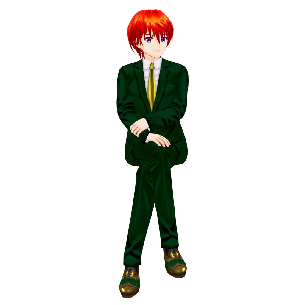 【Vroid】パンツスーツ(男女兼用/全12色+ネクタイ・シャツ付)