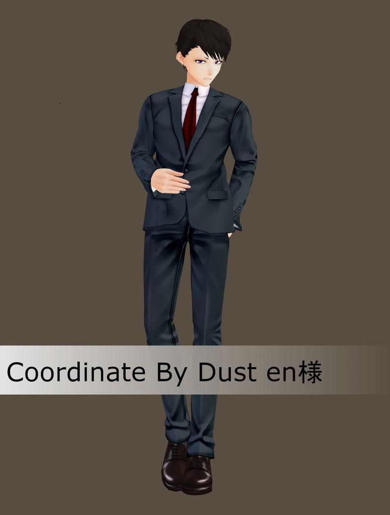 【Vroid】パンツスーツ(男女兼用/全12色+ネクタイ・シャツ付)