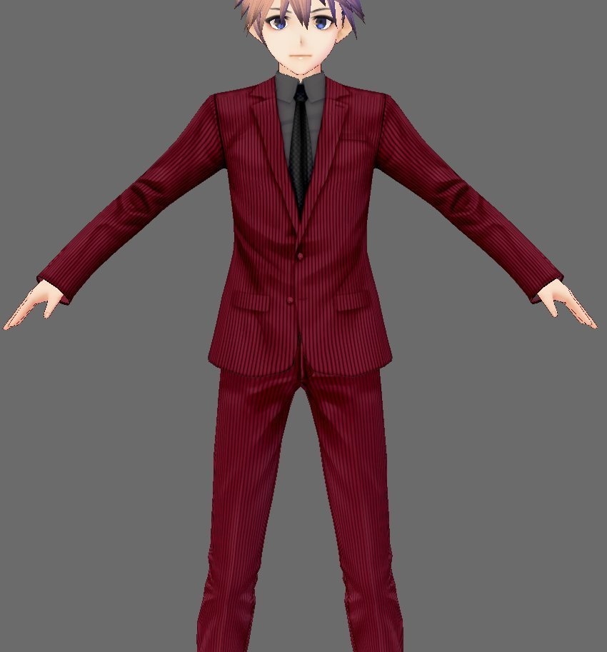 【Vroid】パンツスーツ(男女兼用/全12色+ネクタイ・シャツ付)