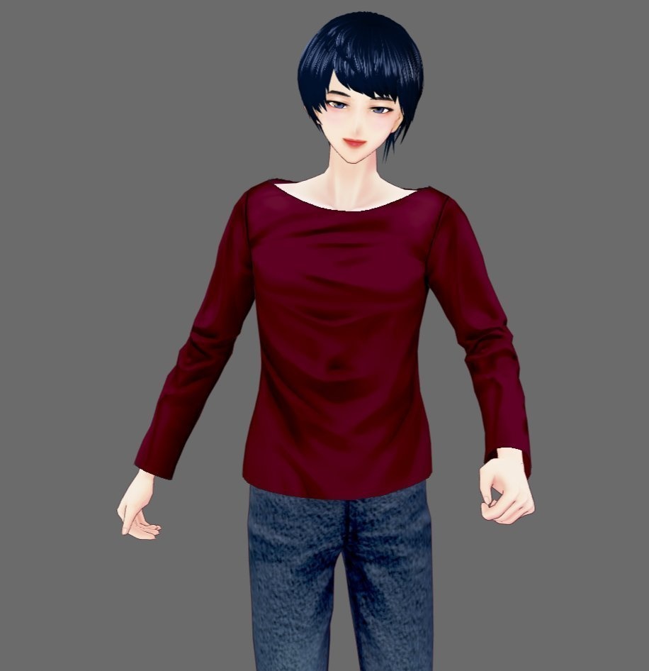 【Vroid】シンプルカットソー(全12色)